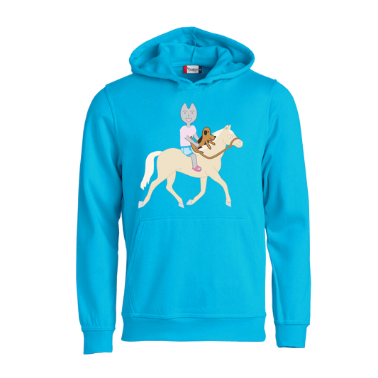 Hoodie voor kinderen van Kaatje&Mup met paardrijden