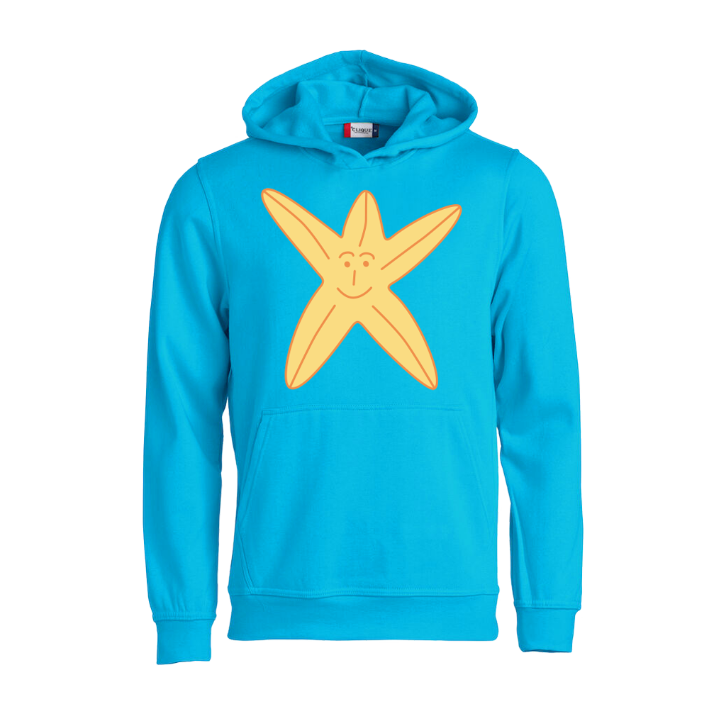 Hoodie voor kinderen van Kaatje&Mup met een zeester