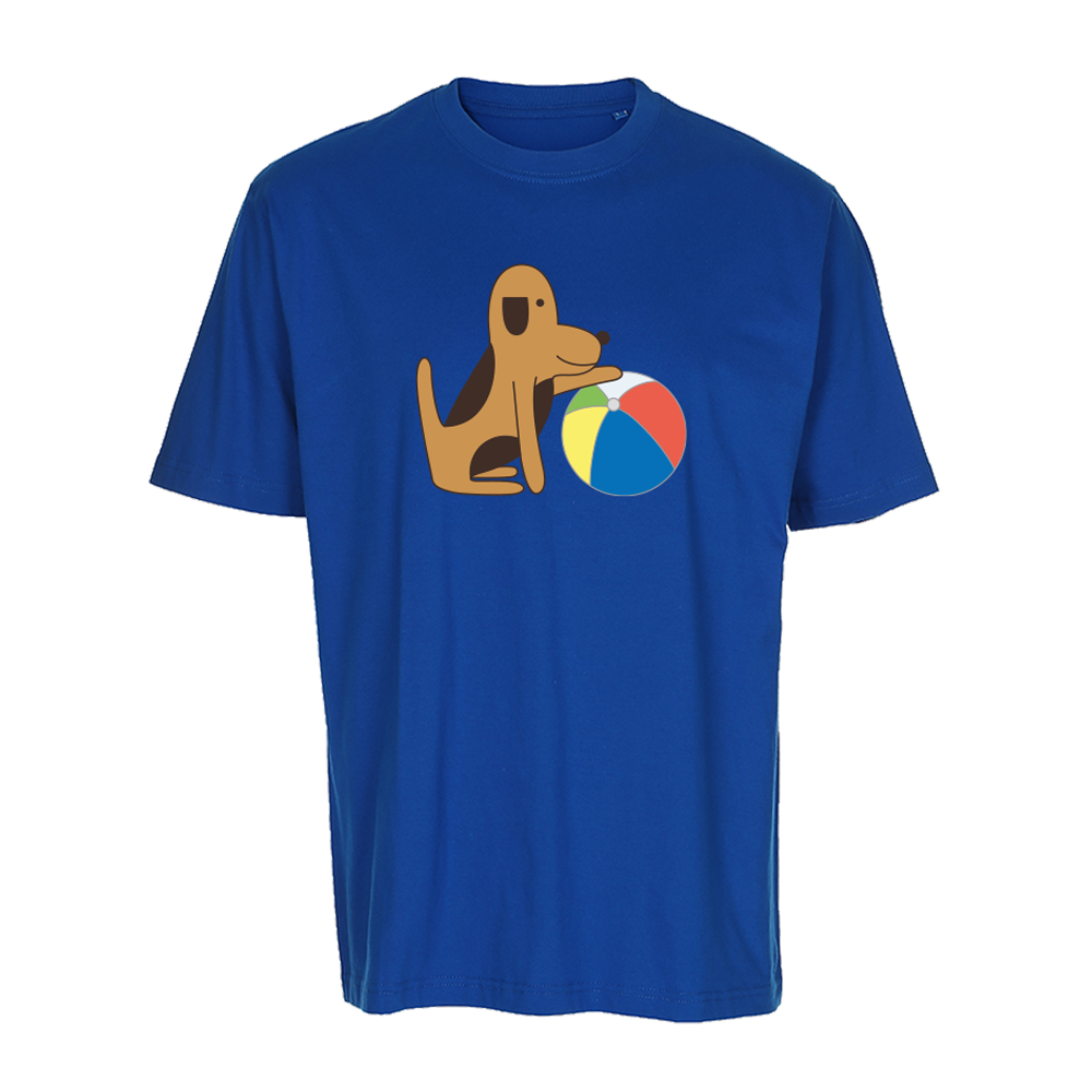 T-shirt voor kinderen van Kaatje&Mup met Mup en een strandbal