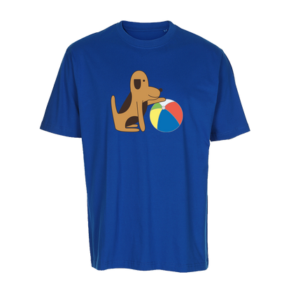 T-shirt voor kinderen van Kaatje&Mup met Mup en een strandbal