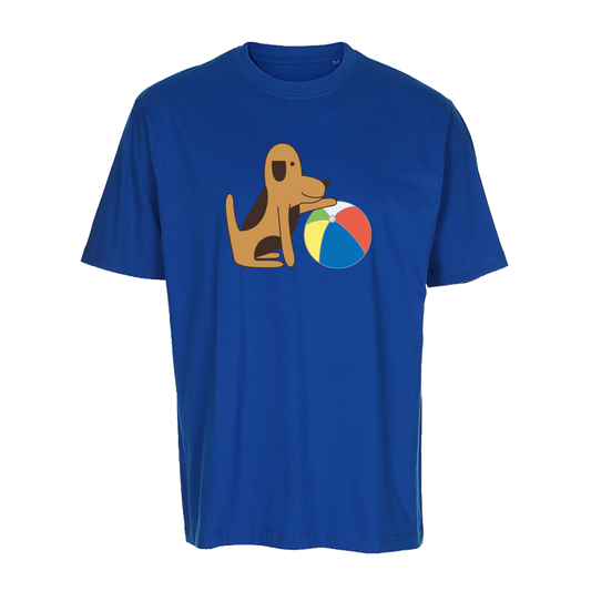 T-shirt voor kinderen van Kaatje&Mup met Mup en een strandbal
