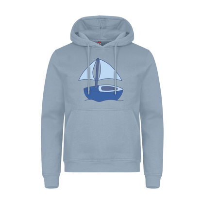 Hoodie voor volwassenen van Kaatje&Mup met een zeilboot